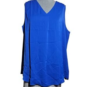 Blue Sleeveless Blouse Size XL New with Tag